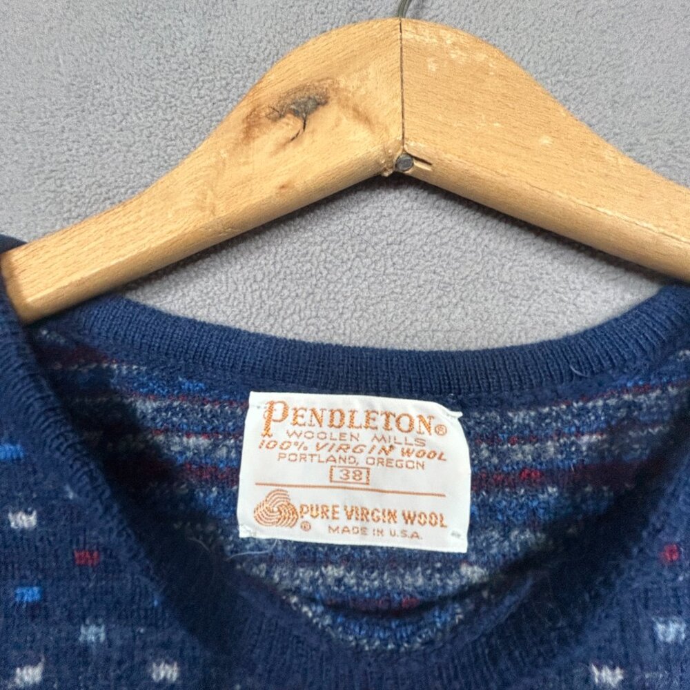 Pendleton Sweater Women's Size 38 Blue Multicolor… - image 2